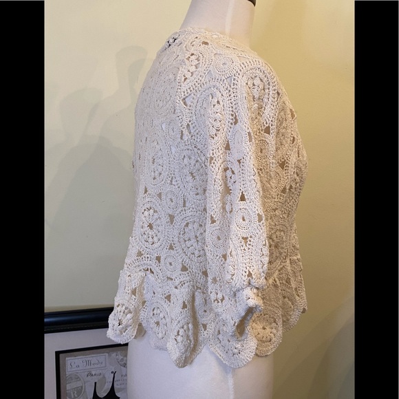 Zara Women’s Knit Top Size S Ruffled Ballon Sleeves - Picture 4 of 10